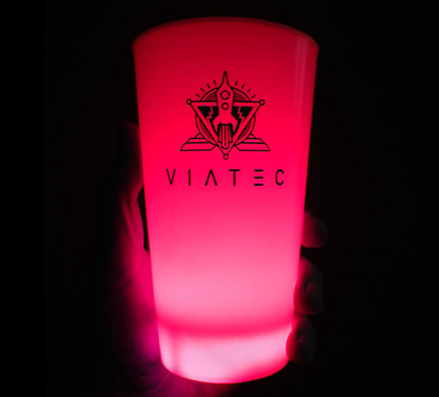 16 Oz Custom Printed LED Glow Cup Drinking Glasses